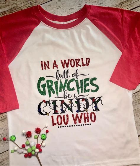 Excited To Share This Item From My Etsy Shop Grinch Shirt Be A Cindy Lou Who Christmas