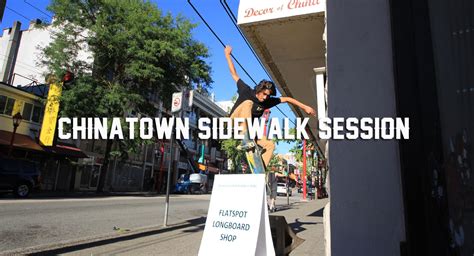 Sidewalk Skate Session Chinatown Diy Kicker Flatspot Longboard Shop