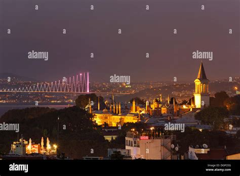 Topkapi Palace And The Bosphorus Bridge Istanbul European Side