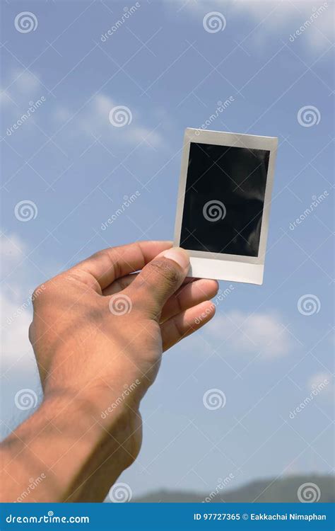 Polaroid In Hand Stock Image Image Of Memory Sign Photograph 97727365