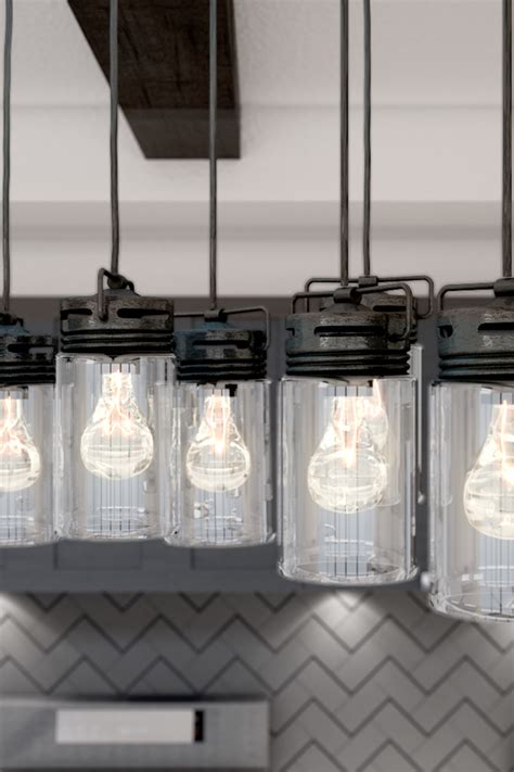 Building a dream house farmhouse inspired chandeliers kitchen design rustic country. allen + roth Vallymede Aged Bronze Farmhouse Clear Glass ...