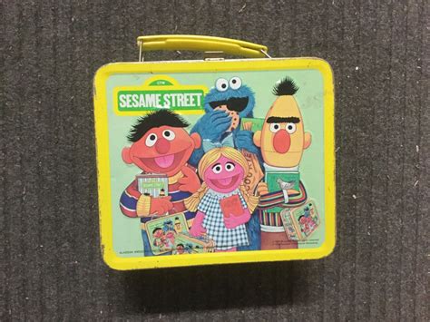 Sesame Street Tv Show Rare Metal Lunch Box 1970s Etsy