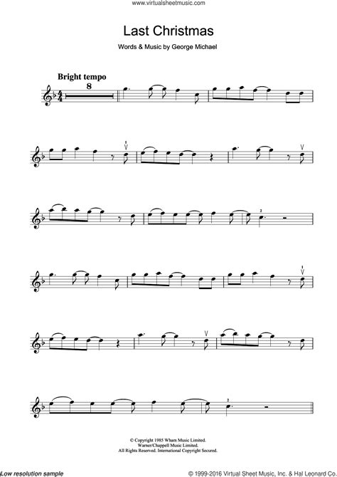 Violin sheet music is arranged in a chronological manner in the site, for example, records by genres, records by name of composer, and records pinterest also has a large collection of free violin sheet music. Wham! - Last Christmas sheet music for violin solo PDF
