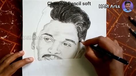 Very Easy Allu Arjun Drawing Step By Step Pencil Shading Part 2 How