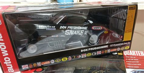 Autographed Don Prudhomme Auto World 118 Snake 3 Signed Box Unnumbered