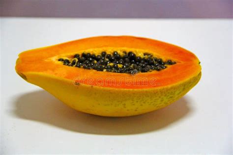 Papaya Fruit Cut In Half Stock Photo Image Of Cuisine 176507852