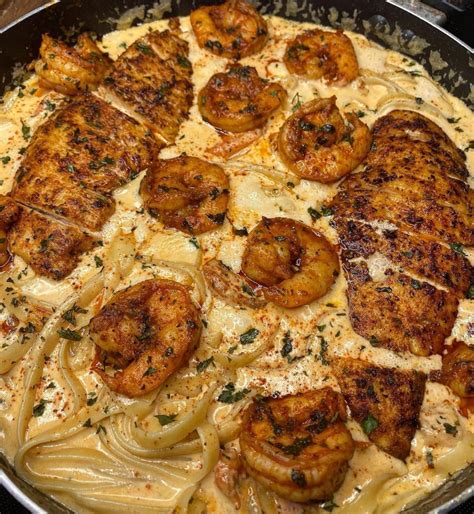Cajun Chicken And Shrimp Alfredo Easy Recipes Page