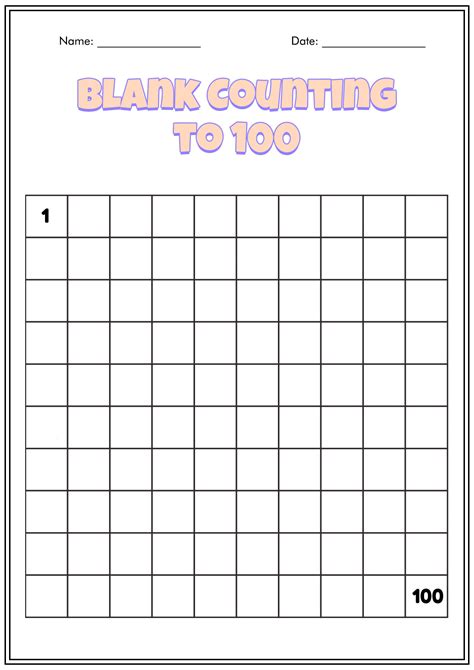 5 Best Images Of Printable Blank Number Grid 1 100 Printable Number Images