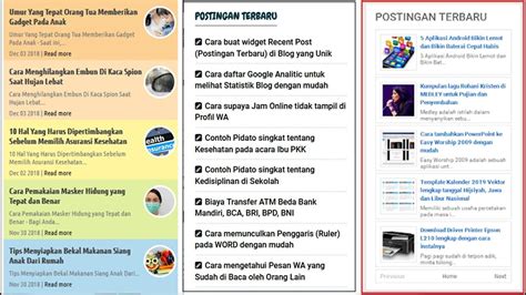 Bayaran menggunakan wang pos pun boleh. Cara buat widget Recent Post Blog yang Unik - YouTube