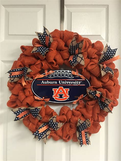 Pin By Pinner On Collegiate Burlap Wreath Fall Wreath Auburn University