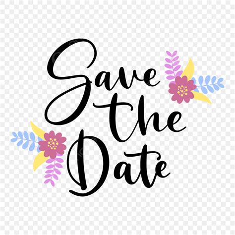 Save The Date Vector Hd Png Images Save The Date Calligraphy