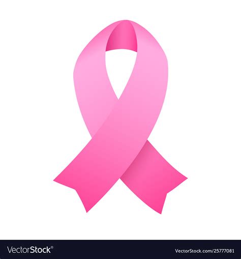 Breast Cancer Awareness Ribbon Template Royalty Free Vector
