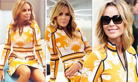 Amanda Holden 51 Flashes Legs As Bgt Judge Bounces On Ball In Very