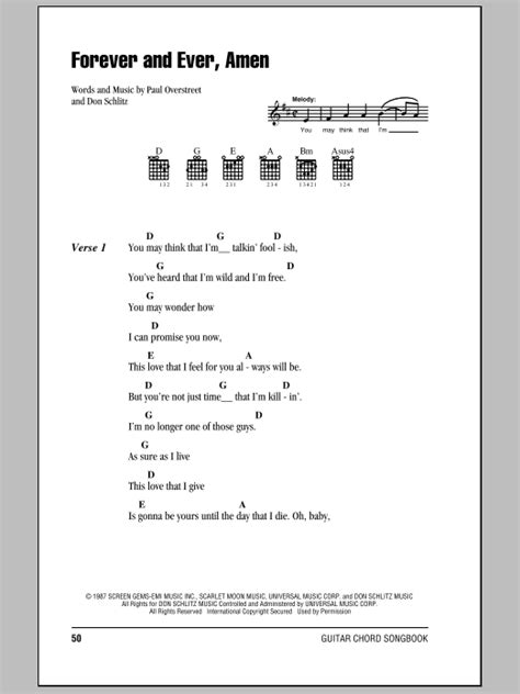 Forever And Ever, Amen | Sheet Music Direct