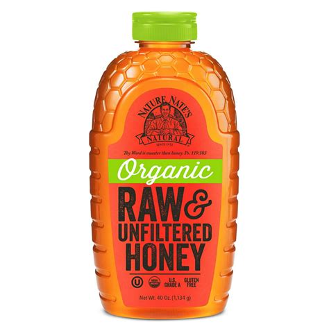 nature nate s 100 organic pure raw and unfiltered honey 40 ounce