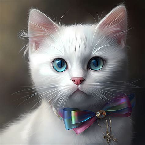 White Kitten Kitten Art Cat Art Cat Drawing