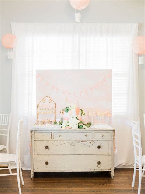 Shabby Chic Dessert Table From A Shabby Chic Hot Air Balloon Baby