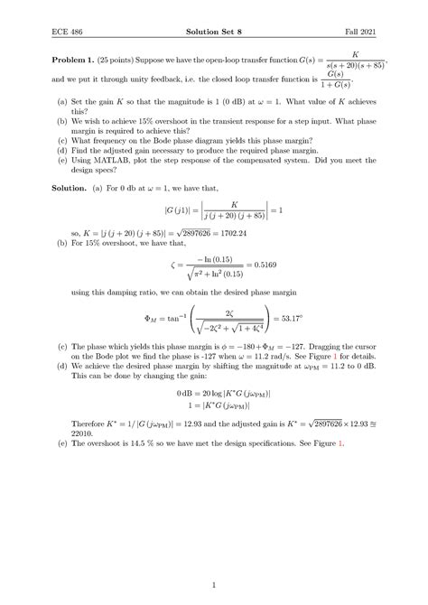 ECE486 HW 8 Solution - Problem 1.(25 points) Suppose we have the open