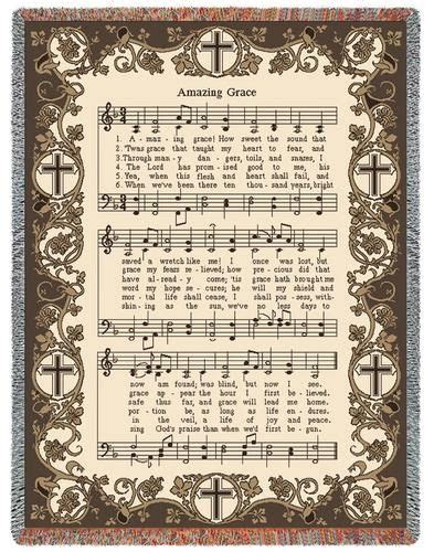 4.5 out of 5 stars. Amazing Grace Song Sheet Music Afghan. This highly detailed woven throw features the sheet music ...