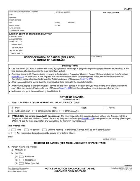 Form Fl 272 Fill Out Sign Online And Download Fillable Pdf