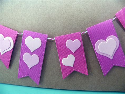 Heart Banner Card Wedding Card Love Greeting Card Etsy
