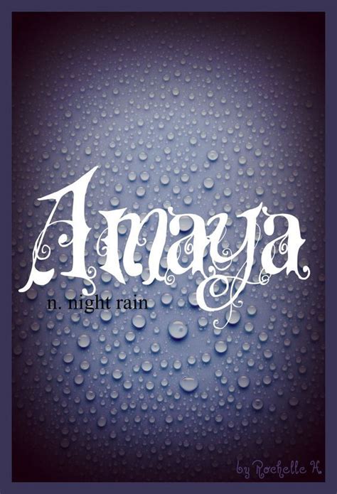 Amaya Night Rain Baby Girl Name Amaya Meaning Night Rain Arabic