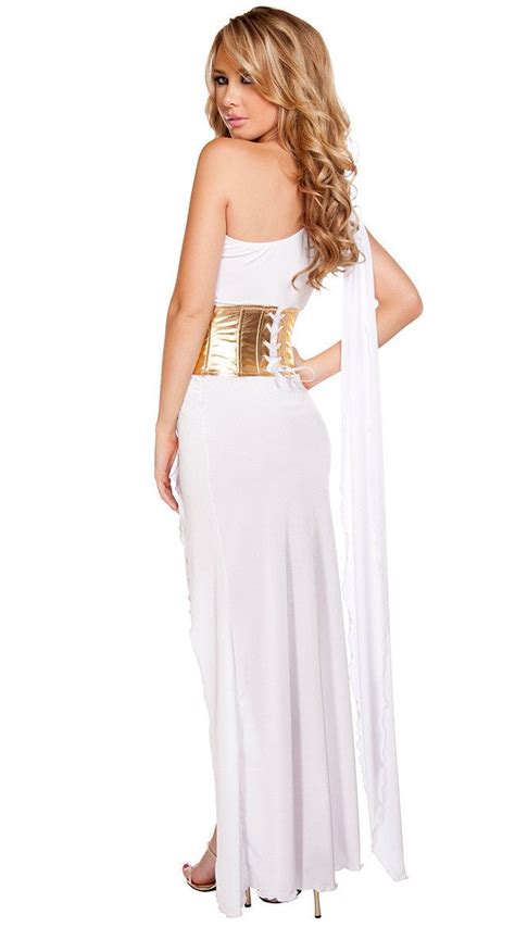 Graceful Greek Mythology Goddesses Cosplay Costumes Sexy Black White One Shoulder Irregular