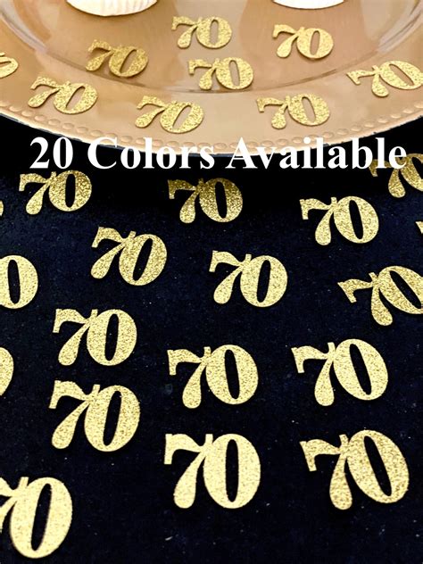 Any Number 70th Birthday Confetti 1 Inch Adult Party Etsy