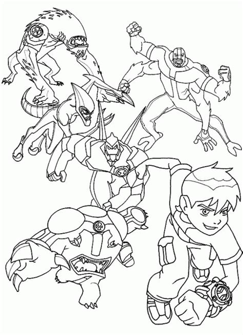 Dibujo De Personajes De Ben 10 Para Colorear Dibujos Infantiles De