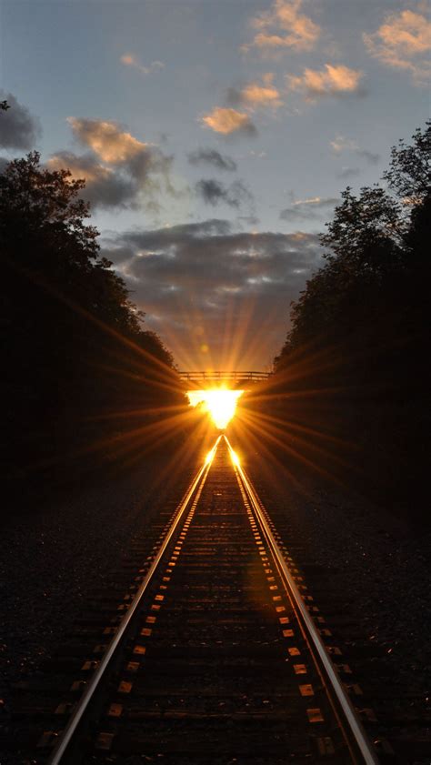 Up Keesus Sunset Source Train Tracks Photography Railroad