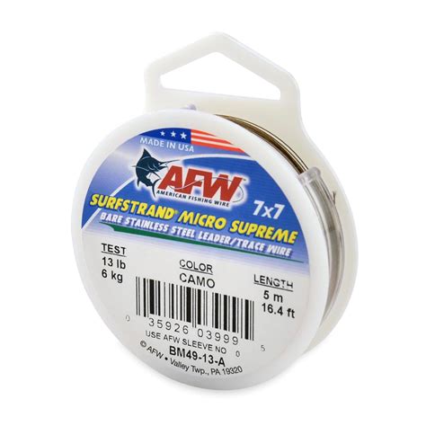 American Fishing Wire Surfstrand Micro Supreme Bare 7x7 Stainless Steel