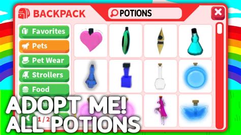 Every Potion In Adopt Me How To All Roblox Adopt Me Potions Shorts
