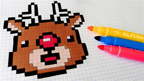 Handmade Pixel Art How To Draw Kawaii Rudolph Pixelart