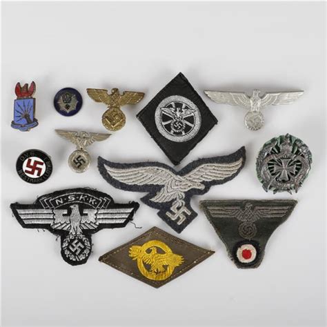 Lot German Wwii Nazi Insignia Patches And Badges