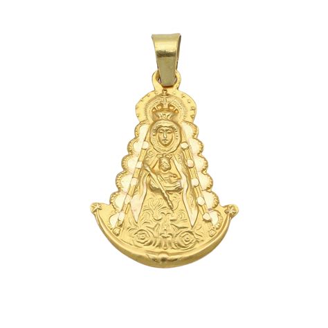 Medalla Virgen Del Rocío Oro 18k Joyeria Luis Luna