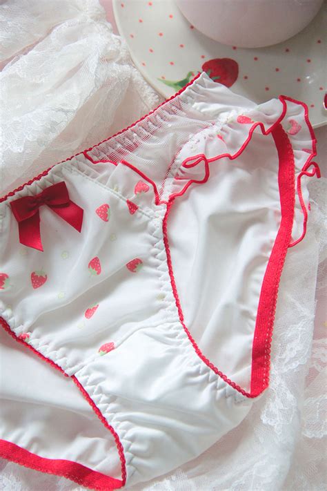 Japan Girl Strawberry Print Bow Knot Panties Babe Low Waist Underwear New EBay