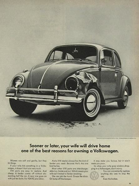 1964 Volkswagen Vw Beetle Ad ~ Women Hit Things One Of The Flickr