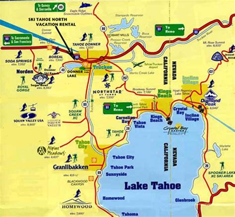 Collection 103 Pictures Map Of Lake Tahoe Area And Surrounding Areas