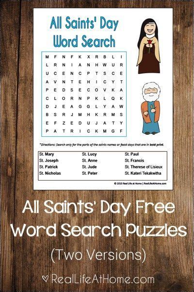 All Saints Day Worksheets