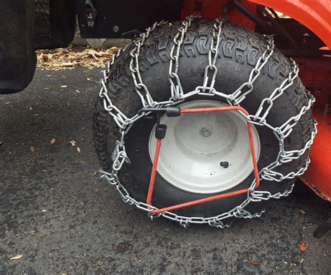 How To Put Chains On Lawn Tractor Tires
