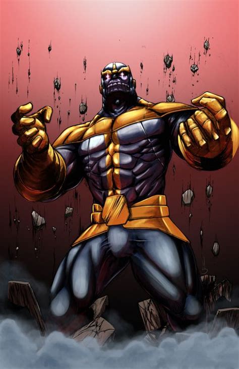 Thanos Rising Colored By Madd Sketch Comic Book Villains Marvel