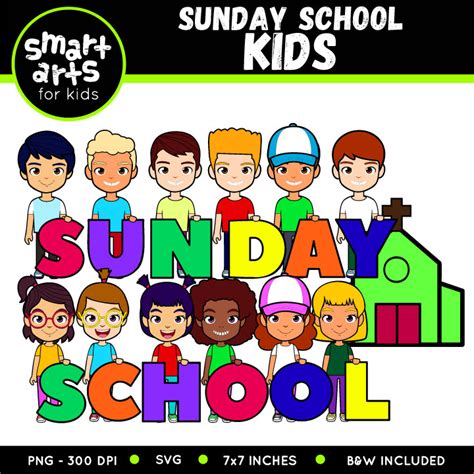 Sunday School Kids Clip Art Educational Clip Arts