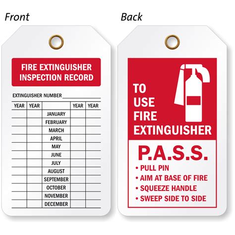 Fire Extinguisher Inspection Record Printable