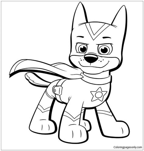 Chase From Paw Patrol 2 Coloring Page Paw Patrol Coloring Page Paw