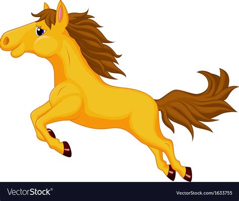Horse Cartoon Jumping Royalty Free Vector Image