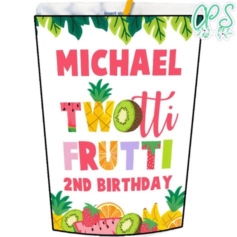 Twotti Frutti Capri Sun Labels Digital File Printable