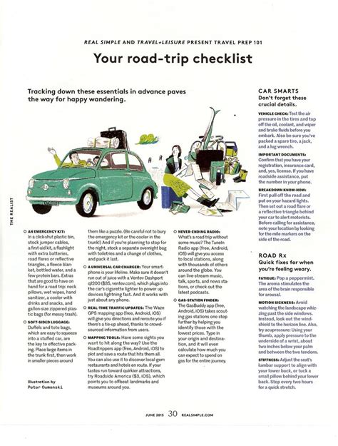 Car Road Trip Checklist Printable