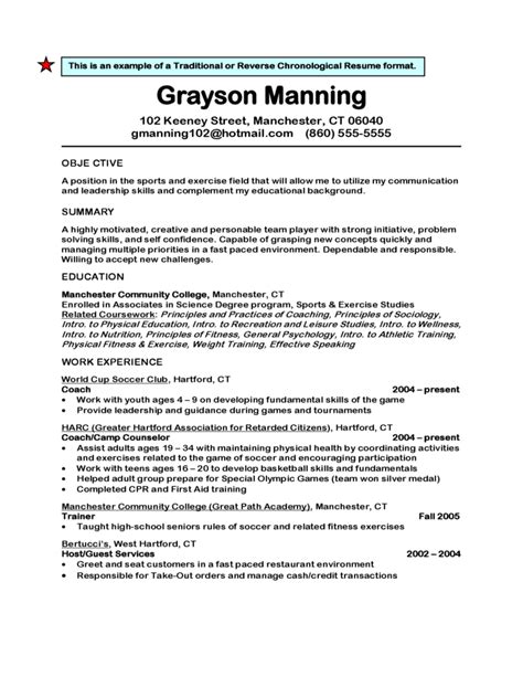 This resume format is customizable by the users to suit their requirements. Traditional or Reverse Chronological Resume Format Free ...
