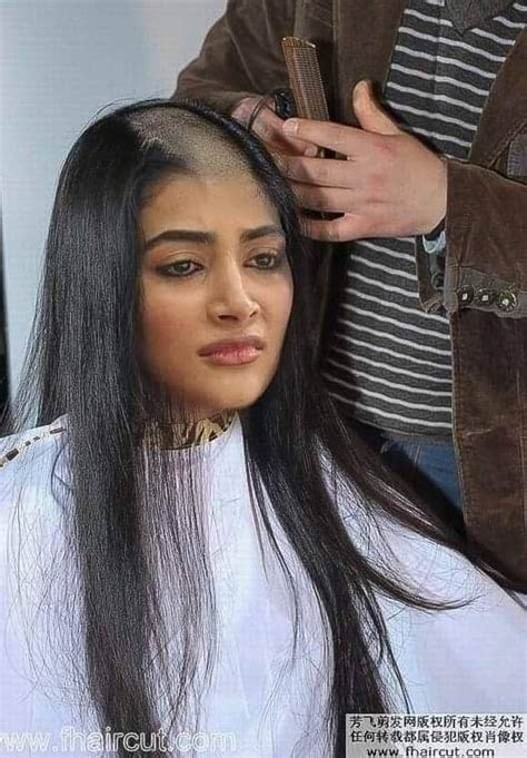 Pooja Hegde Headshave In 2022 Indian Long Hair Braid Super Short