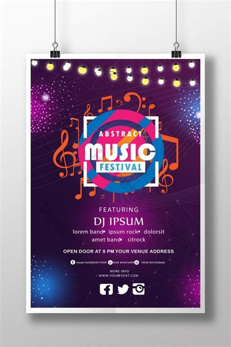 Colorful Happy Music Festival Poster Ai Free Download Pikbest